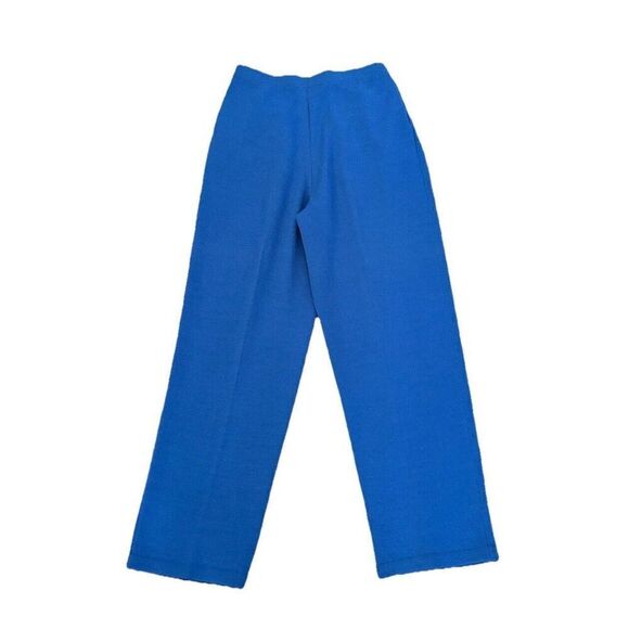 New St. John Collection Women's Blue Knit Trousers Size 8 - Picture 2 of 3